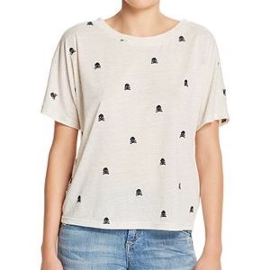 Bloomingdale’s Honey Punch Embroidered Skull Tee